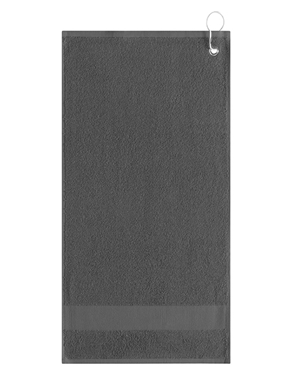 L-merch | Golf Towel With Clip - dark grey, 55 x 30 cm