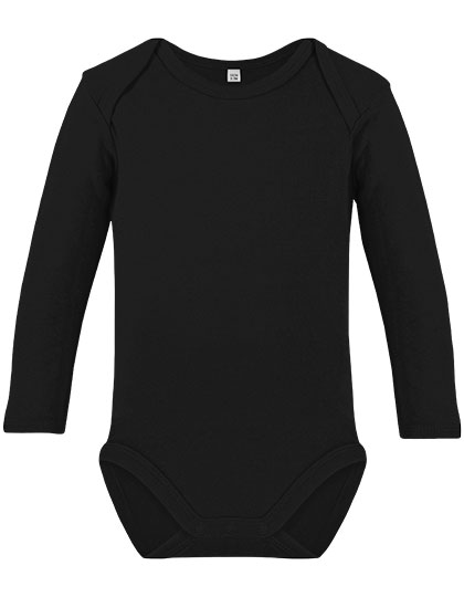 Link Kids Wear | Organic Baby Bodysuit LS Bailey 02 - black,