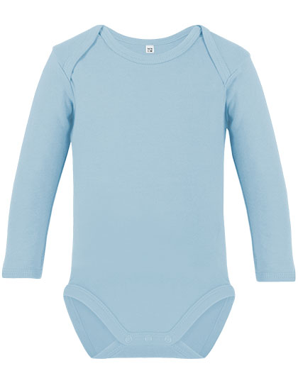 Link Kids Wear | Organic Baby Bodysuit LS Bailey 02 - powder blue,