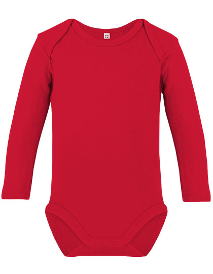 Link Kids Wear | Organic Baby Bodysuit LS Bailey 02 - red,