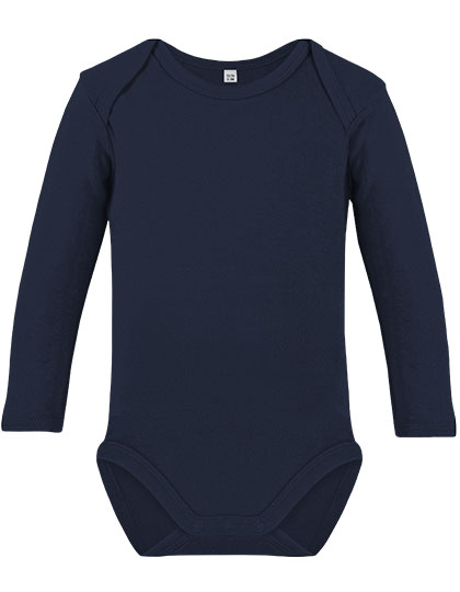 Link Kids Wear | Organic Baby Bodysuit LS Bailey 02 - navy,