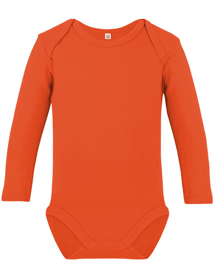 Link Kids Wear | Organic Baby Bodysuit LS Bailey 02 - orange,
