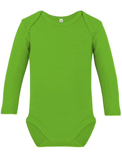 Link Kids Wear | Organic Baby Bodysuit LS Bailey 02 - apple green,