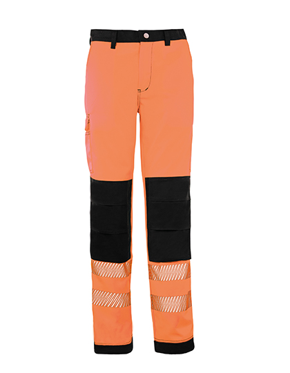 Korntex | EOS Hi-Vis Workwear Trousers With Printing Areas - signal orange / black,