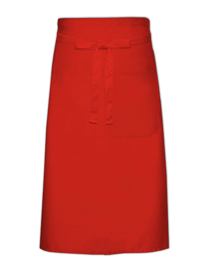 Link Kitchen Wear | Cook´s Apron With Pocket - red, 70 x 120 cm