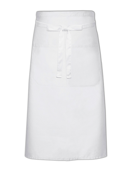 Link Kitchen Wear | Cook´s Apron With Pocket - white, 70 x 120 cm