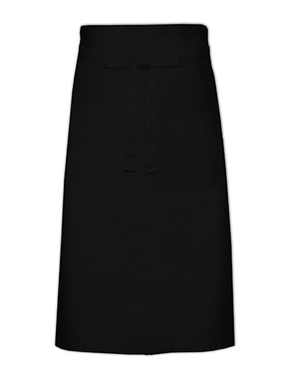 Link Kitchen Wear | Cook´s Apron With Pocket - black, 70 x 120 cm