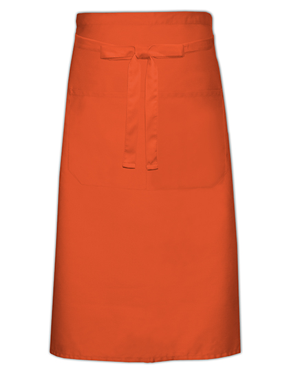 Link Kitchen Wear | Cook´s Apron With Pocket - orange, 70 x 120 cm