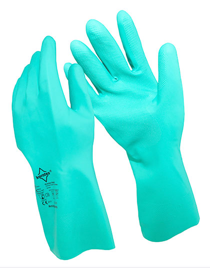 Korntex | Nitrile Gloves Velourised Ankara - green,