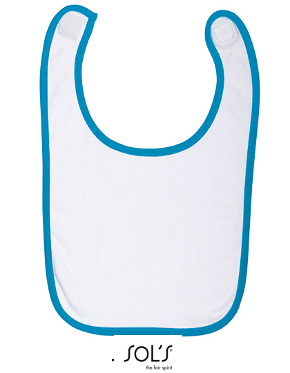SOL´S | Baby Bib Babib - white / aqua, Univerzální