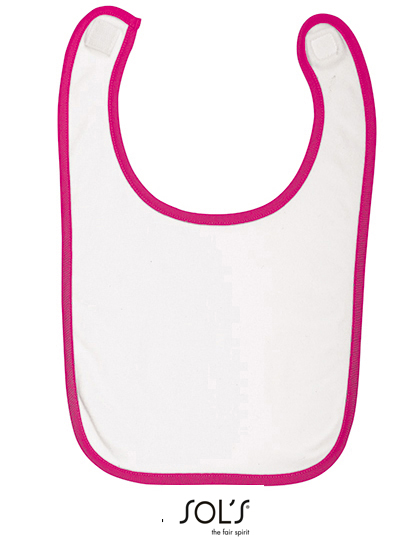 SOL´S | Baby Bib Babib - white / fuchsia, Univerzální