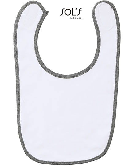 SOL´S | Baby Bib Babib - white / melange grey, Univerzální