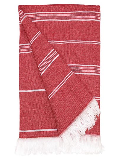 The One Towelling® | Hamam Towel - red, 100 x 180 cm