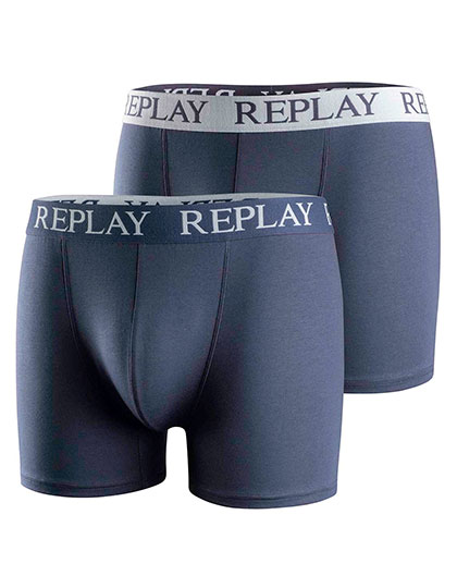 Replay | Men´s Boxer Short (2 Pair Box) - dark blue / white,