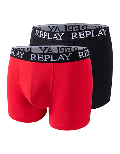 Replay | Men´s Boxer Short (2 Pair Box) - red / black,