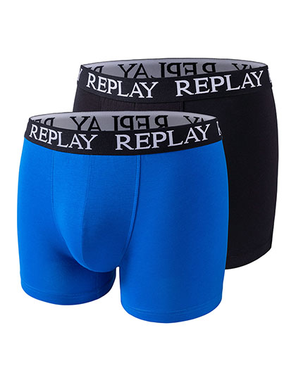 Replay | Men´s Boxer Short (2 Pair Box) - turquoise / black,