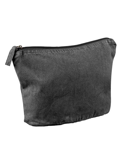 Westford Mill | Garment Dyed Accessory Bag - vintage black, M (21 x 18 x 9 cm)