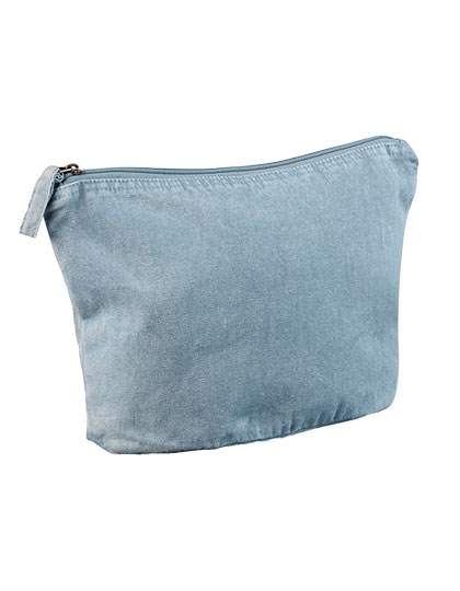 Westford Mill | Garment Dyed Accessory Bag - vintage light blue, M (21 x 18 x 9 cm)