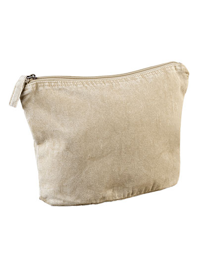 Westford Mill | Garment Dyed Accessory Bag - vintage sand, M (21 x 18 x 9 cm)