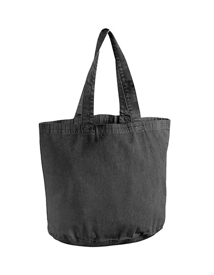 Westford Mill | Garment Dyed Shopper - vintage black, 38,5 x 34 x 22 cm