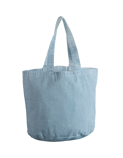 Westford Mill | Garment Dyed Shopper - vintage light blue, 38,5 x 34 x 22 cm
