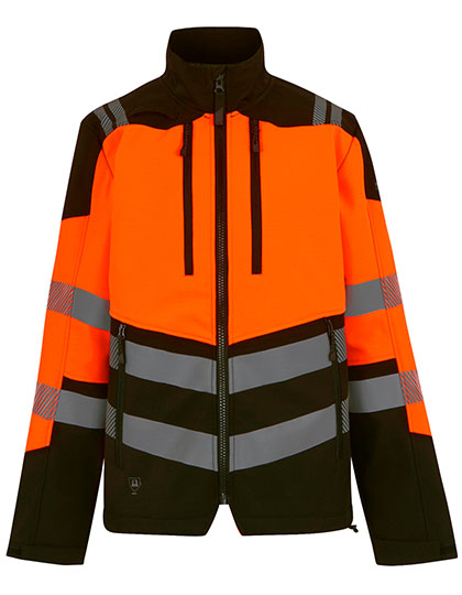 Regatta High Visibility | Hi-Vis X-Pro 3 Layer Softshell Jacket (Class 2) - black / orange,