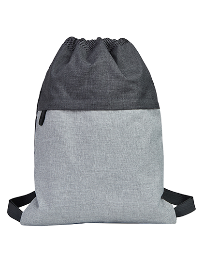 Bags2GO | Gymsac - Gothenburg - dark grey melange / light grey melange, 43 x 33 cm
