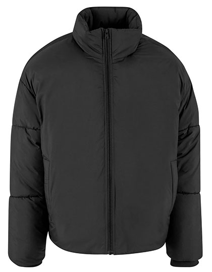 Build Your Brand | Ladies Loose Puffer Jacket - black,