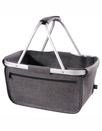 Halfar | Felt Shopper Basket - anthracite, 45 x 25 x 25 cm