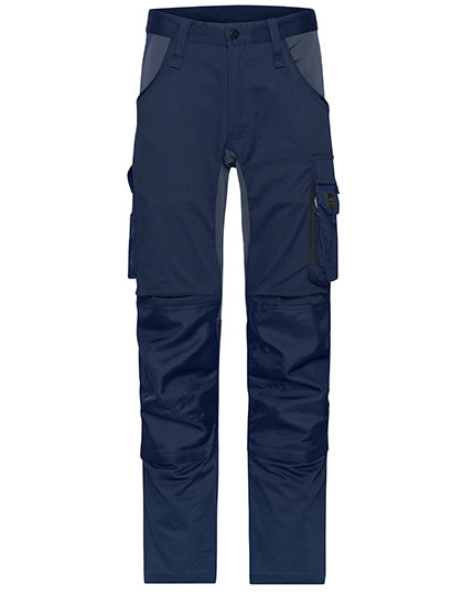 James&Nicholson | Workwear Stretch-Pants Slim Line - navy / carbon,