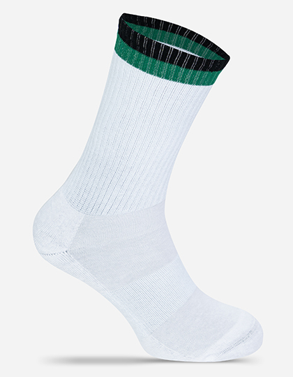 MR. SOCKS | Tennis Socks Two Tone - white / black / green,