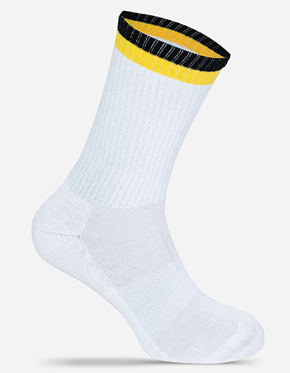 MR. SOCKS | Tennis Socks Two Tone - white / black / yellow,