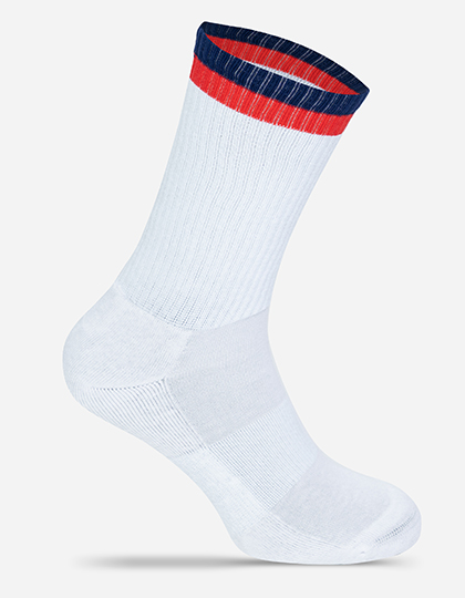 MR. SOCKS | Tennis Socks Two Tone - white / navy / red,