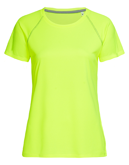 Dámské tričko s krátkým rukávem Stedman® Active 140 Team Raglan Women - cyber yellow,