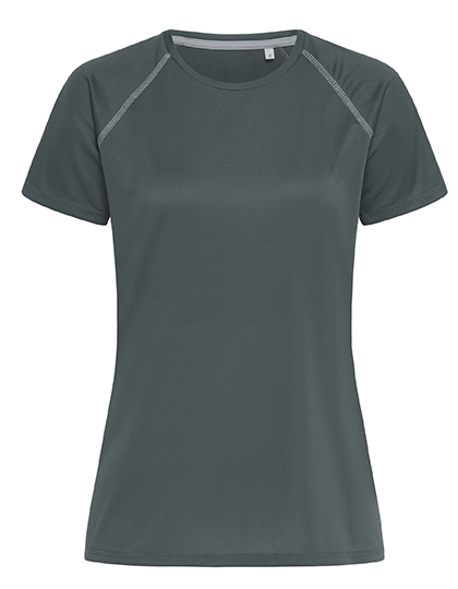 Dámské tričko s krátkým rukávem Stedman® Active 140 Team Raglan Women - granite grey,
