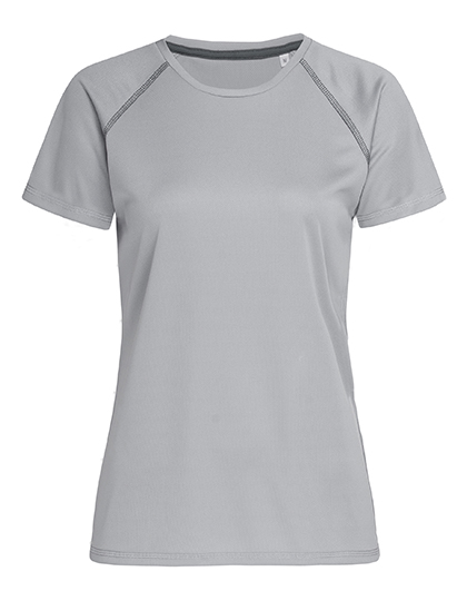 Dámské tričko s krátkým rukávem Stedman® Active 140 Team Raglan Women - silver grey,