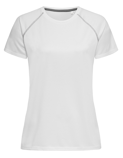 Dámské tričko s krátkým rukávem Stedman® Active 140 Team Raglan Women - white,