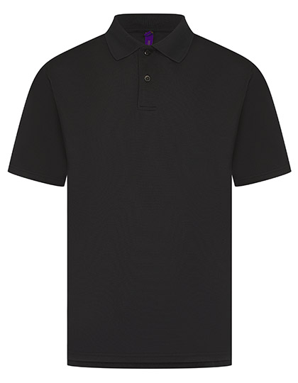 Henbury | Men´s Coolplus® Wicking Polo Shirt - black,