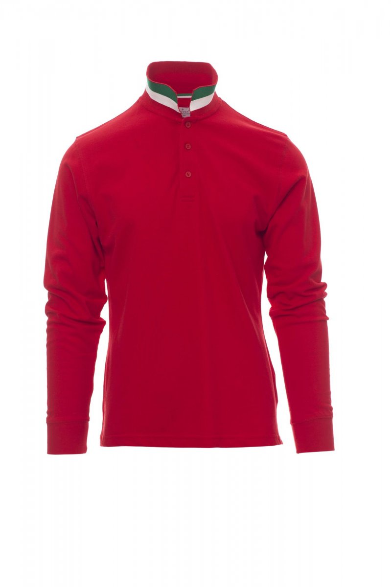 PAYPER | Polo LS LONG NATION - červená / itálie,