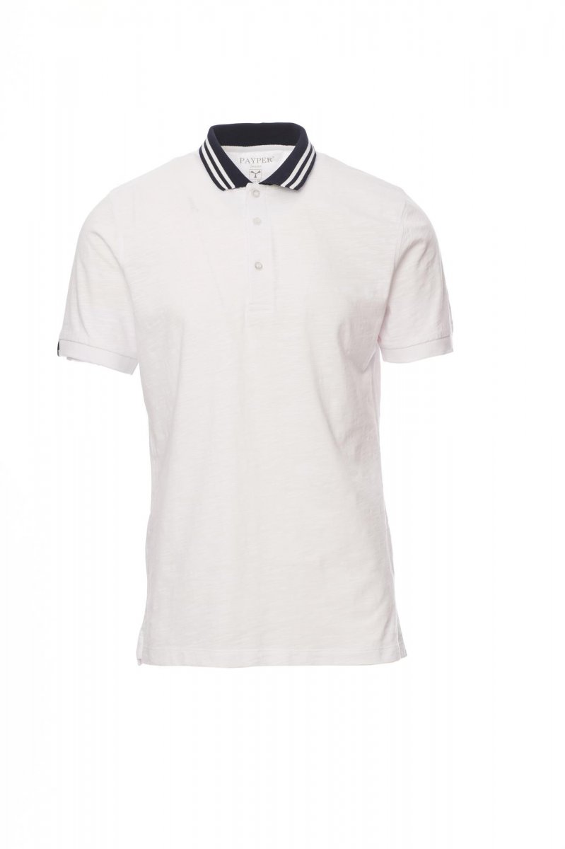 PAYPER | Polo NAUTIC - bílá / námořnická modrá-bílá / žlutá fluo,