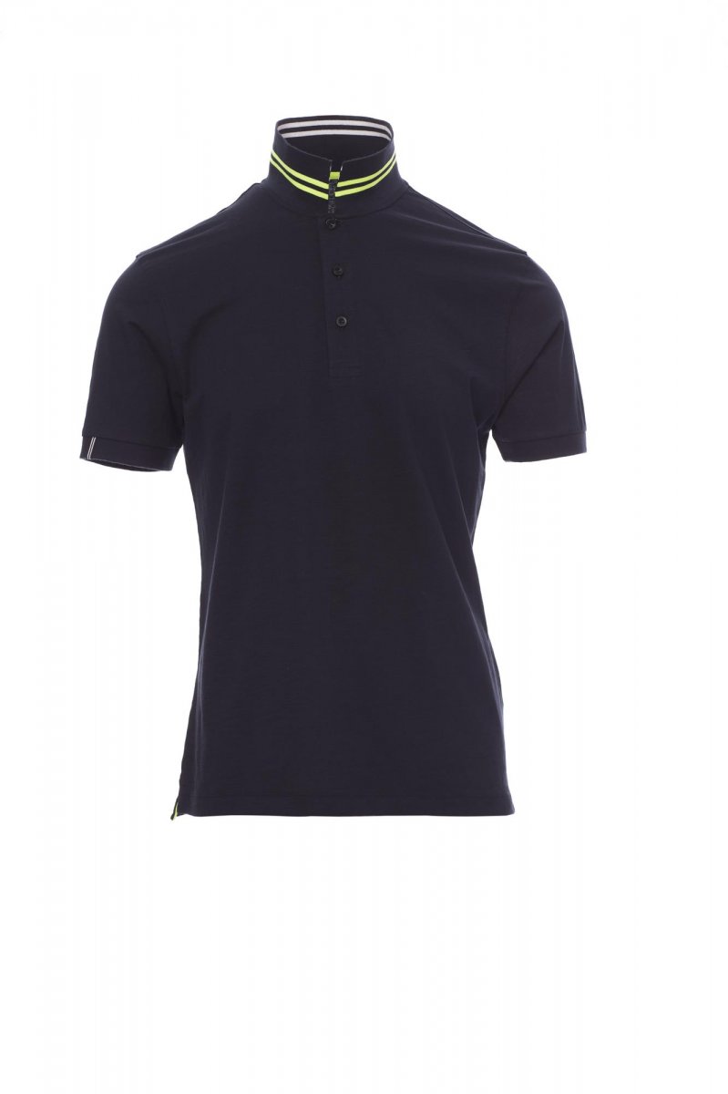PAYPER | Polo NAUTIC - modrá denim / bílá-žlutá fluo,