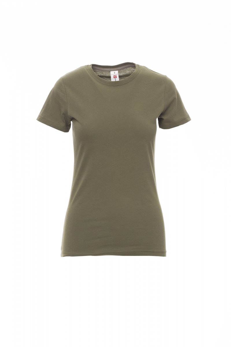 PAYPER | Tričko kr. rukáv SUNSET LADY - vojenská zelená,
