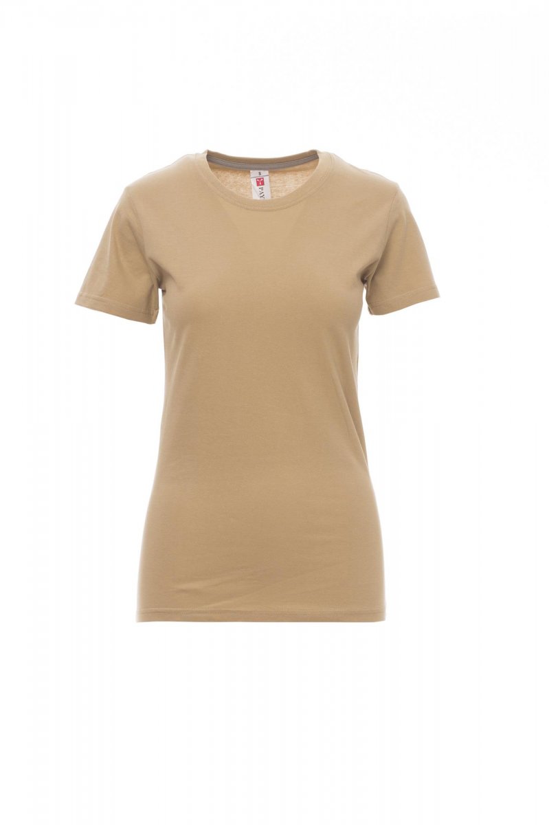 PAYPER | Tričko kr. rukáv SUNSET LADY - teplá hnědá,