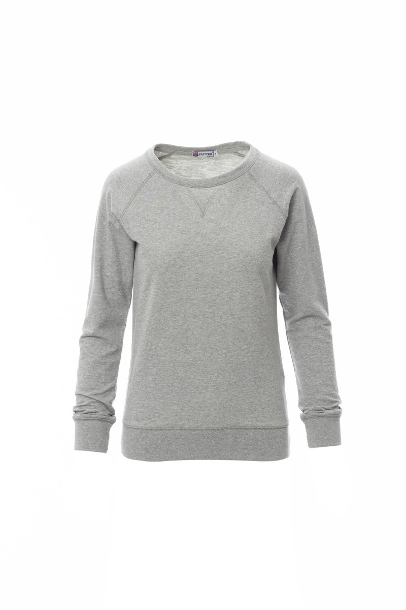 PAYPER | Mikina crewneck MALIBU+LADY MELANGE - šedá melanžová,