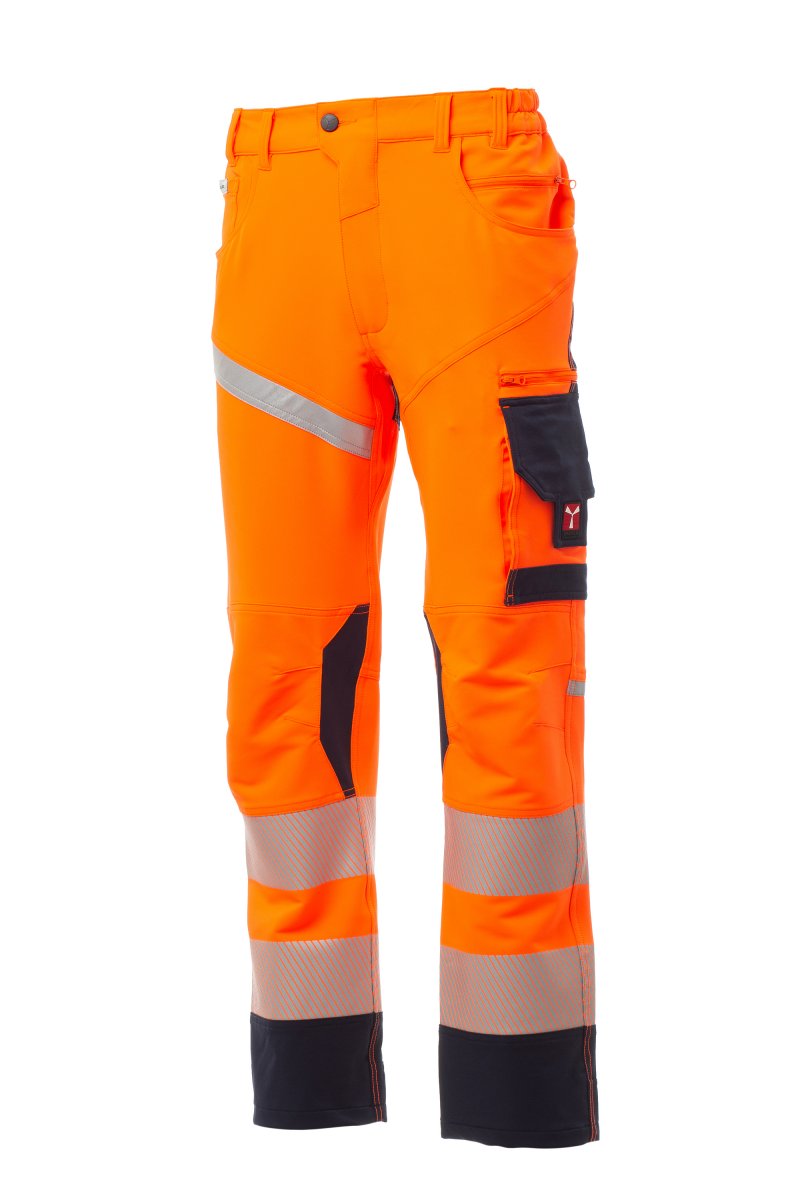 PAYPER | Kalhoty NEXT 4W HI-VI - oranžová fluo / námořnická modrá,