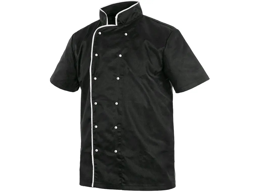 Kuchařský rondon Canis CHEF s krátkým rukávem - černá / bílá