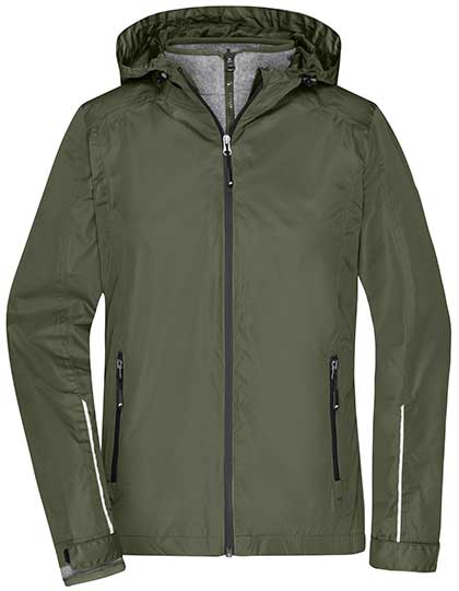 Women's Winter Jacket James&Nicholson Ladies´ 3-in-1-Jacket Olive, Black