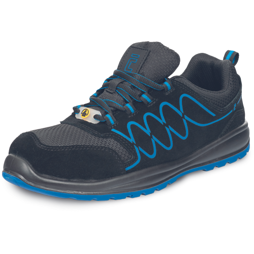Pracovní polobotky RAVEN SPORTY O1 ESD SR - černá / royal / modrá,