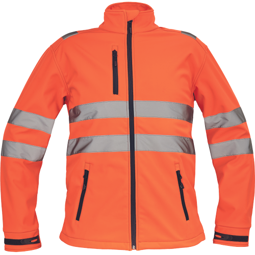 Pracovní reflexní bunda MURCIA HV SOFTSHELL - oranžová / hv oranžová,