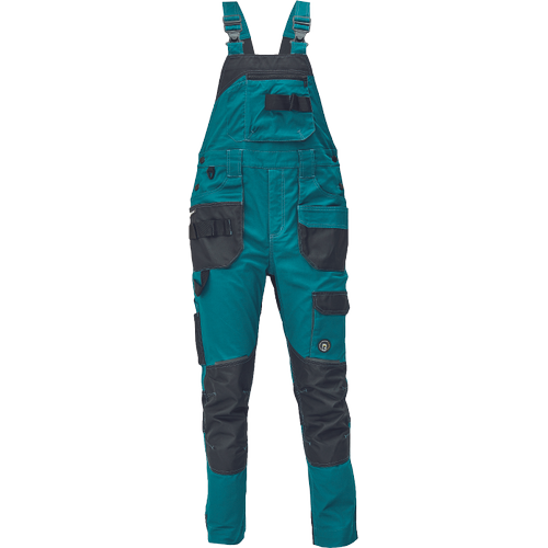 Pracovní kalhoty s laclem DAYBORO - petrolejová,